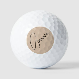 Balles De Golf Mariée moderne Beige + noir