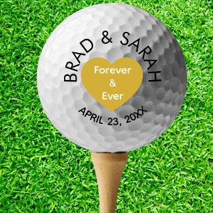 Balles De Golf Mariée personnalisée Nom des jeunes mariés Mariage