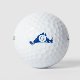 Balles De Golf Marine Monogramme bleu Martha's Vineyard