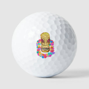 Balles De Golf Masque Tiki Hawaïen