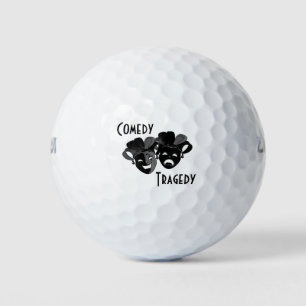 Balles De Golf Masques de théâtre comique et de tragédie