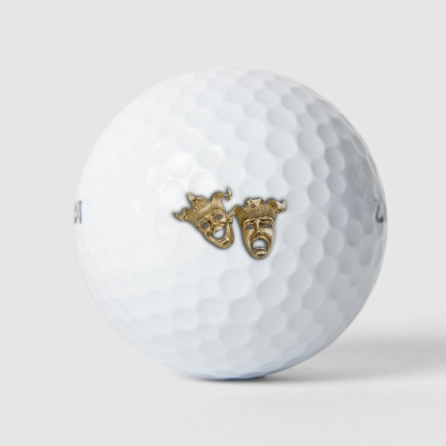 Balles De Golf Masques de théâtre comique et de tragédie (Devant)