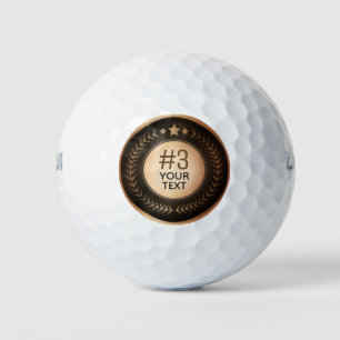 Balles De Golf MÉDAILLE Bronze Champion DIY IMPRESSION PERSONNALI