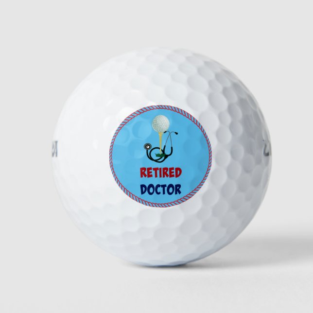 Balles De Golf Médecin retraité, Stethoscope et conception de la  (Devant)