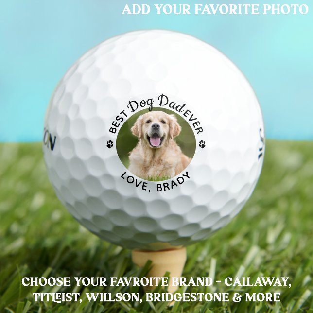 Balles De Golf Meilleur CHIEN DAD Jamais Personnalisé Moderne Pho (Créateur téléchargé)