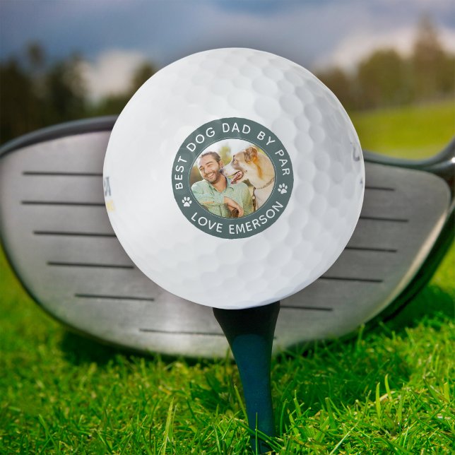 Balles De Golf Meilleur Chien Papa Par Photo (Créateur téléchargé)