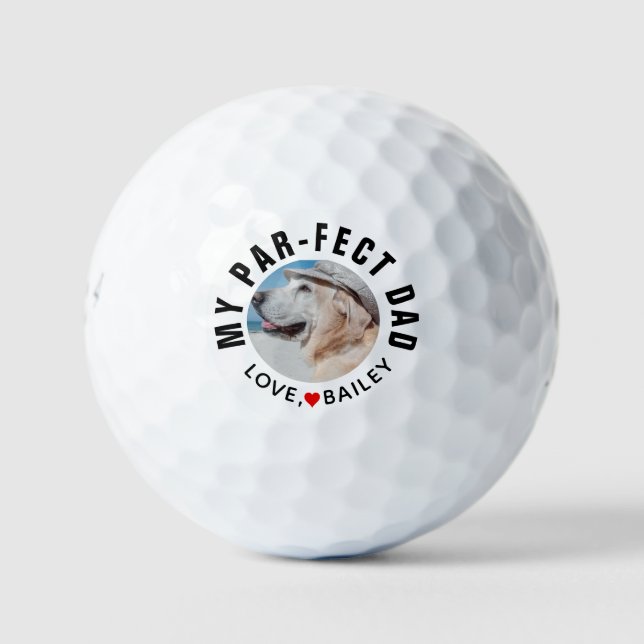 Balles De Golf Meilleur Chien Papa Photo Par Golf Balls (Devant)