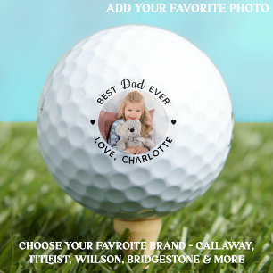 Balles De Golf Meilleur DAD jamais photo personnalisée Nom person