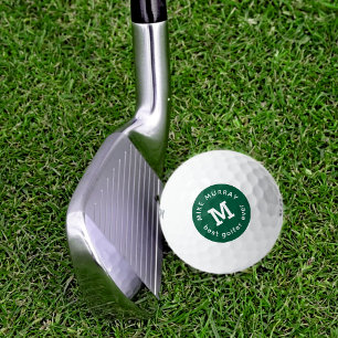 Balles De Golf Meilleur Golfeur Ever vert Monogramme Golf Ball