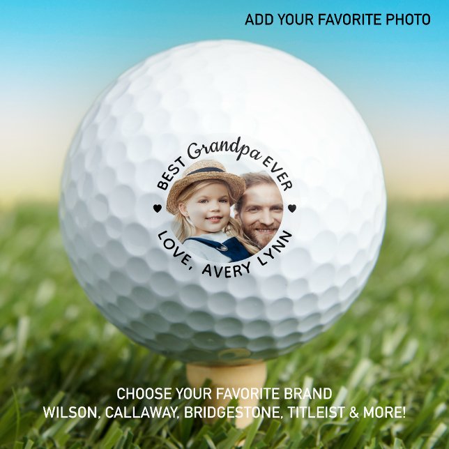 Balles De Golf Meilleur grand-père jamais moderne photo personnal (Créateur téléchargé)