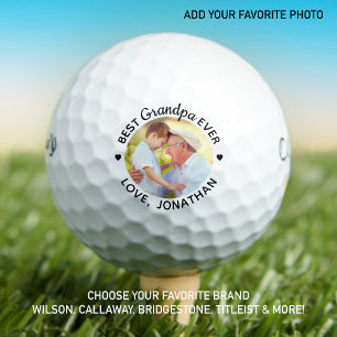 Balles De Golf Meilleur grand-père jamais personnalisé photo pers