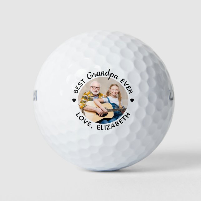 Balles De Golf Meilleur grand-père jamais personnalisé photo Wils (Devant)
