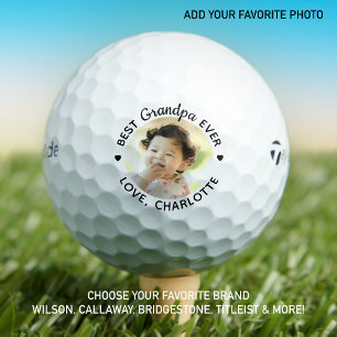 Balles De Golf Meilleur GRANDPA - Golf Lover Photo personnalisée
