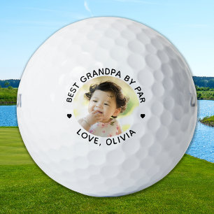 Balles De Golf Meilleur GRANDPA Moderne Par Photo Personnalisée