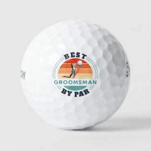 Balles De Golf Meilleur Groomsman Par Par Retro Mariage Keepsaké