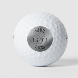 Balles De Golf Meilleur Homme Personalisé Brossé Argent