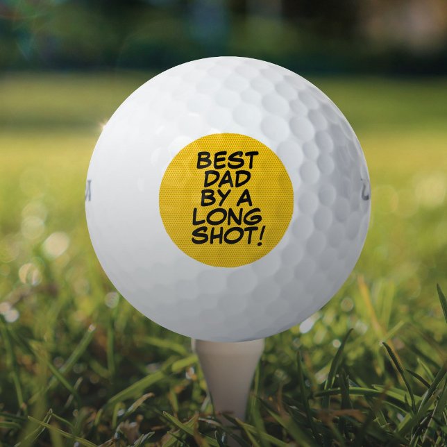 Balles De Golf Meilleur papa Fun Retro Comic Book Fête des pères (Best Dad Fun Retro Comic Book Fathers Day Golf Balls)