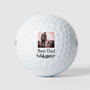 Balles De Golf Meilleur papa jamais ajouter nom image fête des pè