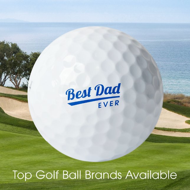 Balles De Golf Meilleur papa jamais Fête des pères cadeau bleu (Créateur téléchargé)