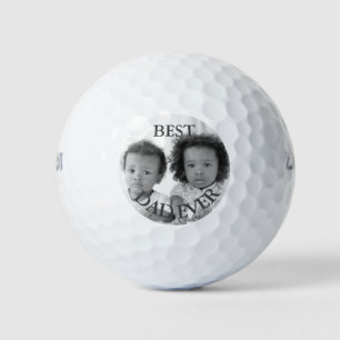 Balles De Golf Meilleur papa jamais noir et blanc photo