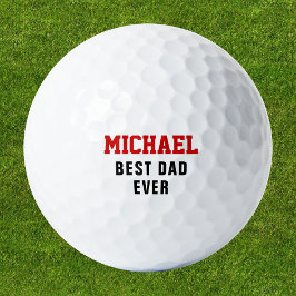 Balles De Golf Meilleur Papa Jamais Nom personnalisé Texte Person