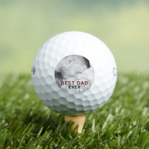 Balles De Golf Meilleur papa jamais Typographie Photo Fête des Pè