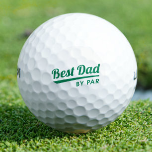 Balles De Golf Meilleur papa Par Par Fête des pères Cadeau Vert