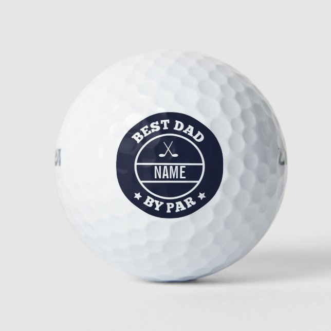 Balles De Golf Meilleur Papa Par Par Nom Personnalisé (Devant)