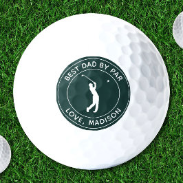 Balles De Golf Meilleur Papa Par Par Parfait Personnalisé Nom Gol