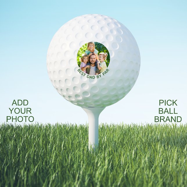 Balles De Golf Meilleur Papa Par Photo Personnalisée Boules De Go (Créateur téléchargé)