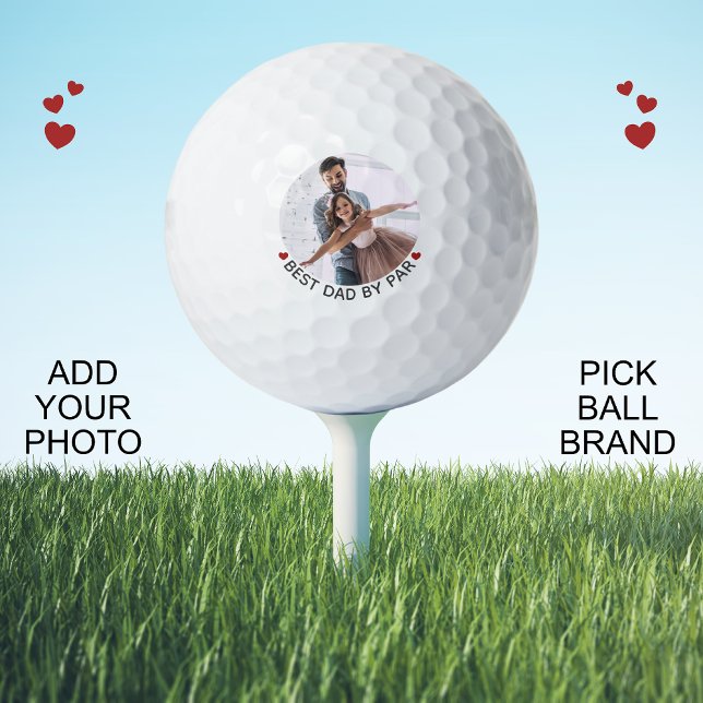 Balles De Golf Meilleur Papa Par Photo Personnalisée Boules De Go (Créateur téléchargé)