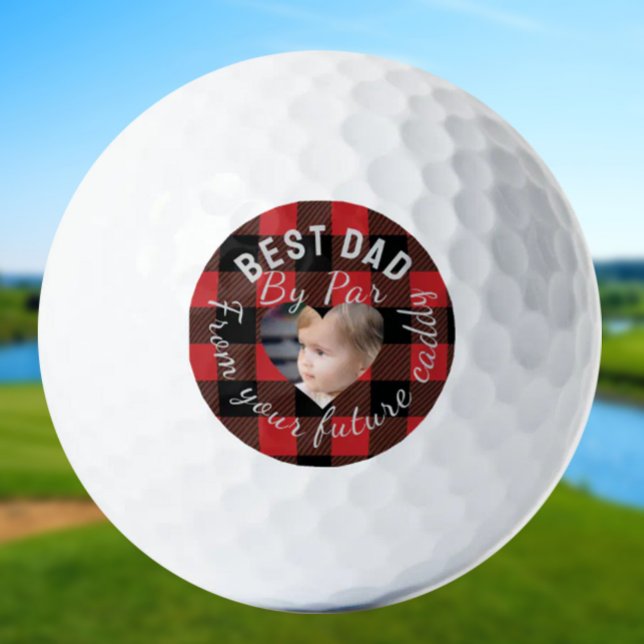Balles De Golf Meilleur papa Personnalisé Enfants Photo Red Buffa (Créateur téléchargé)