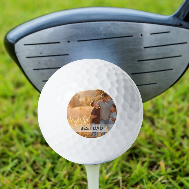 Balles De Golf Meilleur papa Photo personnalisée Boules de golf p (Créateur téléchargé)