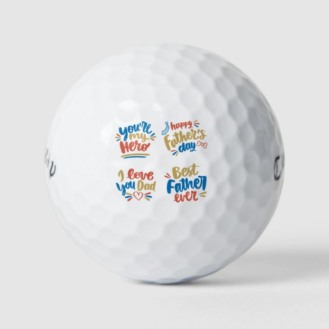Balles De Golf Meilleur Père jamais (Devant)
