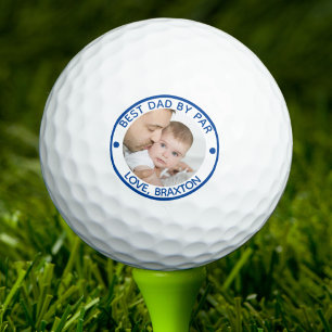 Balles De Golf MEILLEUR PÈRE PAR Photo Couleur Personnalisée