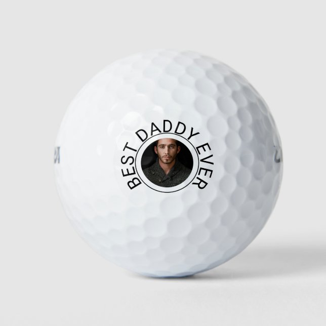 Balles De Golf Meilleure Fête des pères papa jamais (Devant)