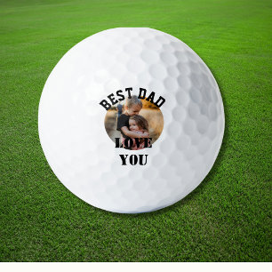 Balles De Golf Meilleure Fête des pères photo papa personnalisabl