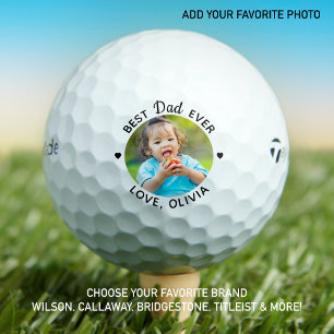 Balles De Golf Meilleure Fête des pères photo personnalisée DAD