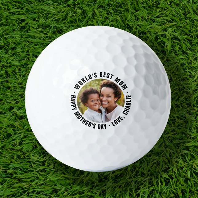 Balles De Golf Meilleure Maman Fête des mères du monde Photo Ball (Créateur téléchargé)