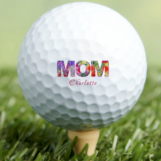 Balles De Golf Meilleure maman Fleurs de la Fête des Mères audaci (Créateur téléchargé)