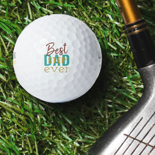 Balles De Golf Meilleure Stepdad jamais Turquoise Rouille Typogra