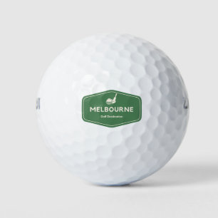 Balles De Golf Melbourne Australie - Golf Course Destination Logo