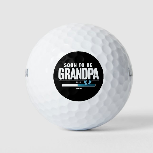 Balles De Golf Mens Bientôt Être Grand-Père EST. 2025 Nouveau Gra (Devant)