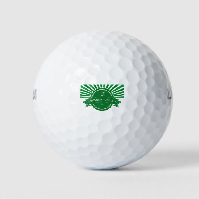 Balles De Golf Mensaje Soy 100% Biodegradable (Devant)