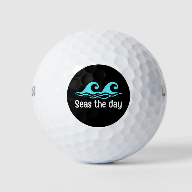 Balles De Golf Mer Le Jour Drôle Océan (Devant)