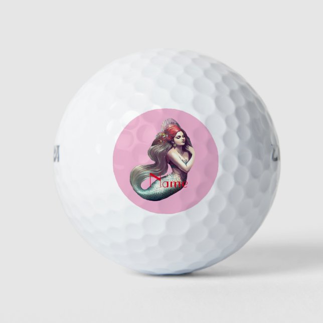 Balles De Golf Mermaid Beauté de Redhead Thunder_Cove (Devant)