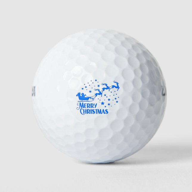 Balles De Golf Merry Christmas reindeer (Devant)