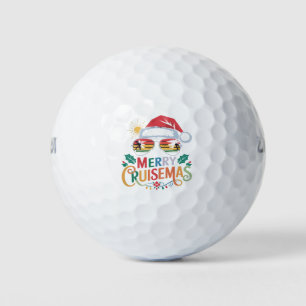 Balles De Golf Merry Cruisemas 2024 Noël Père Noël Reindeer