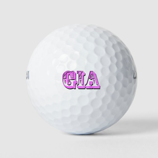 Balles De Golf Mesdames, Appelées Gia, (Devant)