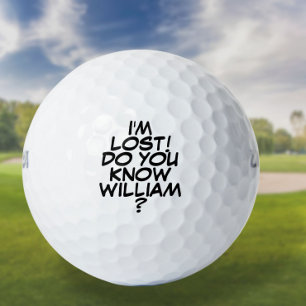 Balles De Golf Message Amusant Personnalisé Moderne Je Suis Perdu